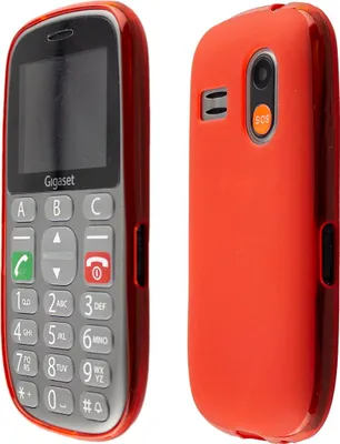 Obrázok produktu pre caseroxx ochranný obal TPU kryt kompatibilný s Gigaset GL390, gumená taška na mobilný telefón červená