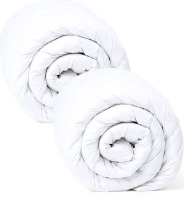 Produktbild von Bettdecke Ganzjahresdecke 135 x 200 cm - Duvet Bett Decke Steppdecke Schlafdecke Steppbettdecke Quilt Bettzeug und Bettdecken mit Füllung aus Microfaser weiß Set: 2 X Weiße Bettdecke