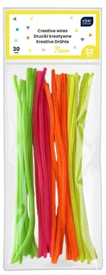 Produktbild von Druciki Kreatywne, 30 cm, 32 Stück, Neonfarben, Interdruk