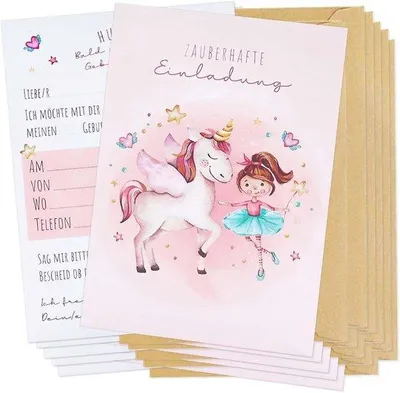 Produktbild von Einladungskarten Kindergeburtstag - für Mädchen und Jungen
