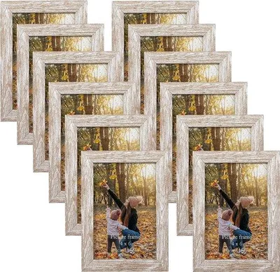 Obrázok produktu pre Rustikálne drevené rámy 10 x 15 cm na fotografie, na dekoráciu stien alebo stolov