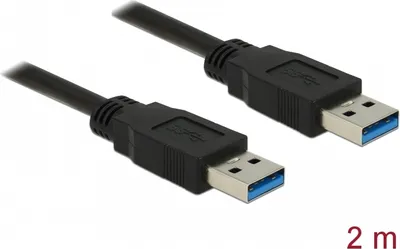 Produktbild von DELOCK USB Kabel USB3.0 A -> A St/St 2.00m schwarz