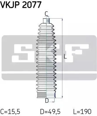 Produktbild von SKF VKJP 2077 Faltenbalgsatz Lenkung beidseitig, Vorderachse, Vorderachse