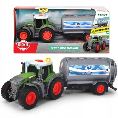 Obrázek produktu pro DICKIE Farm Traktor Fendt s přívěsem na mléko 26