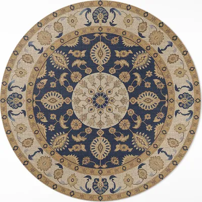 Produktbild von Geometrische Mandalas im Geiste der Azteken– Vinylteppich – Indoor Teppich – Flur – Pflegeleicht – Runder Teppich – PVC Teppich – Outdoor Teppich – Pflegeleicht – fi 50cm