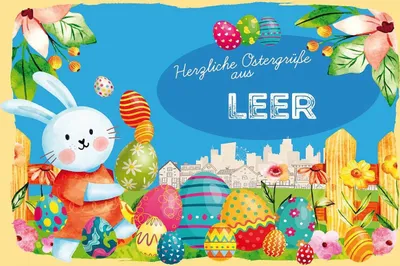 Produktbild von vianmo Holzschild 12x18 cm Ostergrüße LEERFEST