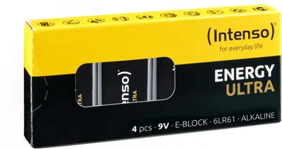 Produktbild von 4 Intenso Energy Ultra 9V Block Alkaline Batterien im 4er Blister