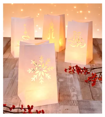 Produktbild von 8 Stück Lichtertüten zur Weihnachtsdekoration
