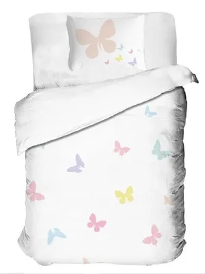 Produktbild von Baby Bettwäsche Set - Zwergen Edition - Schmetterlinge - 100x135 40x60 - 100% Baumwolle