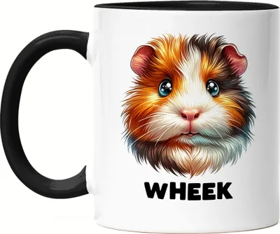 Produktbild von Wheek Meerschweinchen Tasse Schwarz Süßes Meerschweinchen Haustier Nager