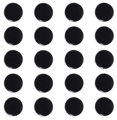 Productafbeelding van Magnete – 20 sterke magneten voor koelkast, whiteboard en prikbord – Mini, klein, rond, zwart