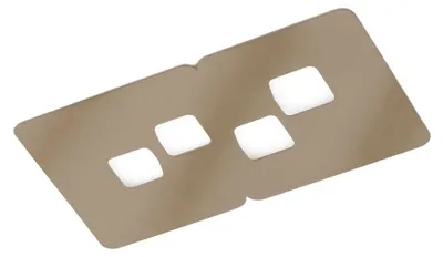 Productafbeelding van BILBAO P/P Plafondlamp – Plafondlamp van metaal en methacrylaat, in de kleur duivengrijs, met 4 x 8 W GX53 lampen – Gea Luce