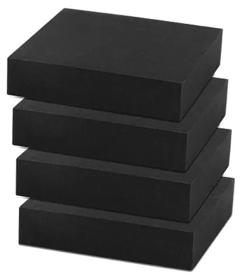 Schaumstoffplatten selbstklebend, 20 mm, 4 Stück, schwarz, 100x100 mm