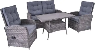 Produktbild von LC Garden Lounge Gartenmöbel Set Bailado dunkelgrau 4-teilig