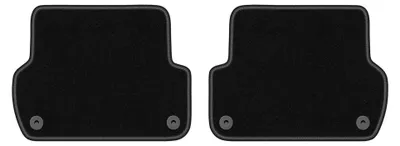 Produktbild von Velours-Fußmatten Hinten für Seat Exeo 2008-2015 (Limousine/Kombi) – 2-tlg, Schwarz, passgenau – Wielganizator LUX