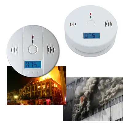 Produktbild von Yakimz 2x CO Medler Rauchmelder Feueralarm Pause und Testtaste Batterieanzeige Weiß
