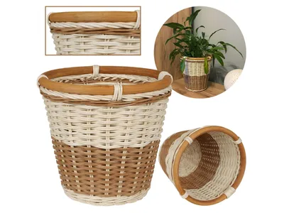 Obrázek produktu pro Ratanový kulatý koš, obal na květináč 20x18cm