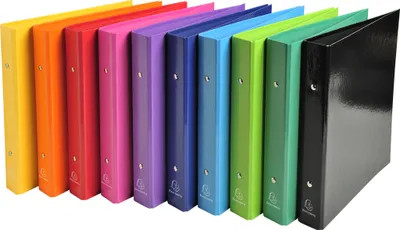 Produktbild von Exacompta 10x Ringbuch mit 2 Ringen 25mm Iderama 17x22cm - sortiert - 529E