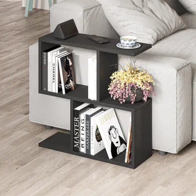 Produktbild von Decortie Homemania Modern Beistelltisch Holzschwarz Mehrzweck 60 x 19.5 x 60 cm
