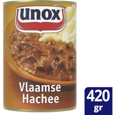 Produktbild von Unox Vlaamse Hachee 420g – Traditioneller niederländischer Rindfleischeintopf