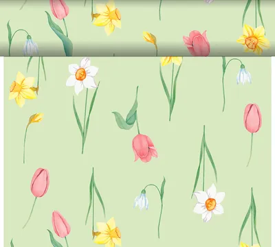 Produktbild von DUNI Tischläufer 1 Rolle 0,4 x 24 m Spring Melody Frühling Tisch Deko