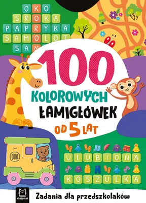 Zdjęcie produktu dla 100 kolorowych łamigłówek Zadania dla przedszkolaków Od 5 lat