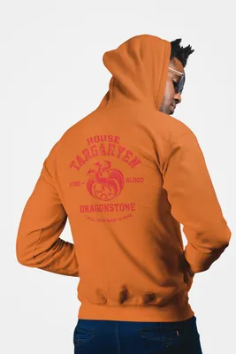 Produktbild von D&B Uni Hoodie ZIPMO00093 Targaryen Orange-Größe XL