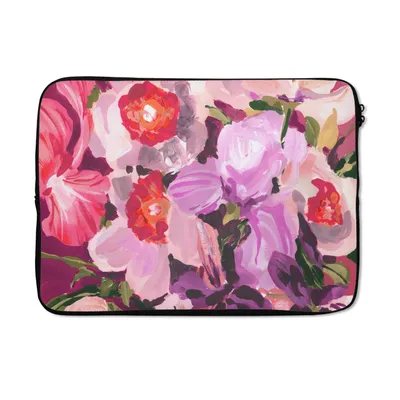 Produktbild von MuchoWow® Laptop Hülle 13 Zoll Rosa - Orchidee - Blumen - Botanisch Laptoptasche - Laptophülle - Sleeve - Rundumschutz