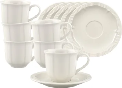 Produktbild von Villeroy & Boch Manoir Espressotasse mit Untertasse 80 ml 6er Set
