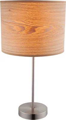 Produktbild von Tischleuchte, Holzoptik, Metall, Nickel matt, H 50cm