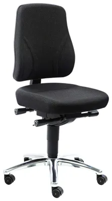 Produktbild von Warmbier Drehstuhl Comfort Plus, mit Rollen, ESD, Stoff, schwarz 1700.KSP.S