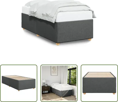 Produktbild von The Living Store Bettgestell Dunkelgrau 90x190 cm Stoff