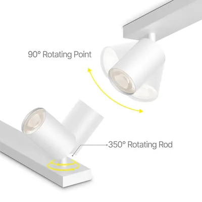 Produktbild von LED Deckenstrahler 4-flammig GU10 schwenkbar 350° drehbar – moderner Deckenspot Weiß Braytron