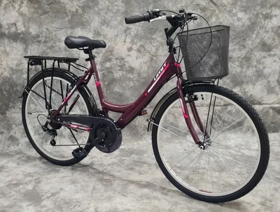 Produktbild von 26 Zoll Damencityrad 21-Gang Shimano Kettenschaltung, Gepäckträger, Licht und Korb NEU 2608-LILA AB 155 CM KÖRPERGRÖSSE !!!!!!!!!!!!!!!!!!!!!!