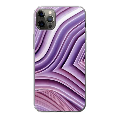 Produktbild von MuchoWow® Handyhülle Schutzhülle Hülle für iPhone 13 Pro Max Naturstein - Nahaufnahme - Weiß Silikon Softcase Handy Hülle - Mobiltelefon