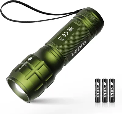 Produktbild von LED Taschenlampe klein extrem hell & zoombar, wasserdicht IPX4, batteriebetrieben Mini Handlampe für Camping Outdoor Kinder Notfälle Auto Haushalt LED