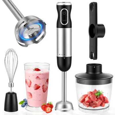 4-in-1 Stabmixer-Set, 1000 W, 500 ml, schwarz