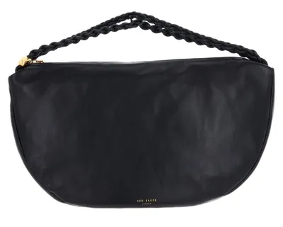 Produktbild von Ted Baker Leder Handtasche Islo Leather Statement Hardware Large Hobo Bag Black schwarz