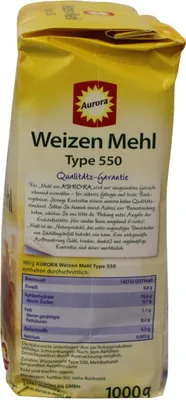 Produktbild von Aurora Weizenmehl Type 550 extra backstark mit dem Sonnenstern 1000g