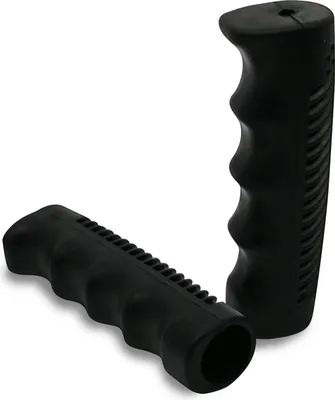 Produktbild von Schwarze Retro Fahrradgriffe – Extra weich, 110mm Länge, Standardlenker 20-22mm