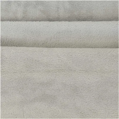 Fleece Wellnessfleece beidseitig Plüschstoff ab 1m x 1,45m Polyesterstoff hellgrau