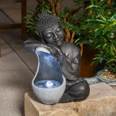 Produktbild von esotec LED Solarbrunnen Buddha ruhend, ZEN-Gartendeko Komplettset outdoor 101330