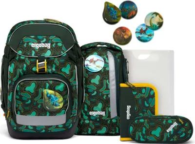 Produktbild von Ergobag Pack 6-teiliges Schulrucksack-Set 40 cm (2024) - Tribäratops