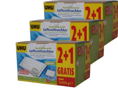 Produktbild von 9x450g UHU Luftentfeuchter Nachfüllbeutel