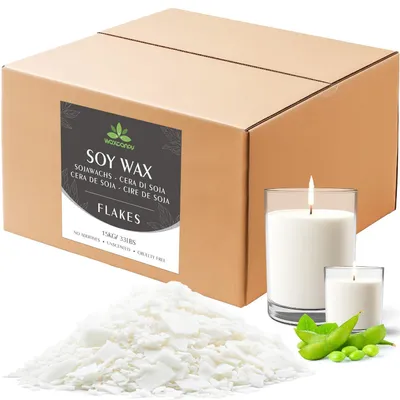 Zdjęcie produktu dla Płatki wosku sojowego do świec, 15 kg, naturalny, ekologiczny wosk do produkcji świec