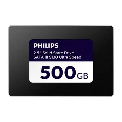 Produktbild von Philips SSD 500 GB intern 2,5 Zoll SATA III S130 Leserate bis 550 MB/s