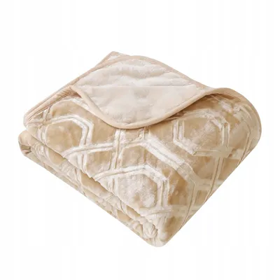 Produktbild von Akryldecke Vito 160x200 cm, beige, hochwertig, gemustert, weich und langlebig, ideal für Wohn- und Schlafzimmer.