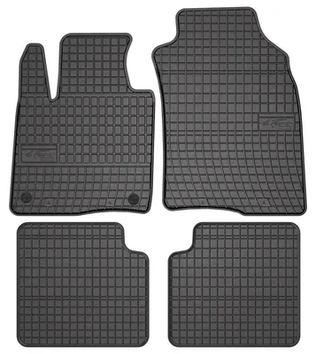 Image de Tapis de sol en caoutchouc pour Fiat Panda III (z wyłączeniem hybrydy) 2012- (hayon) – 4 pièces, noirs, sur mesure