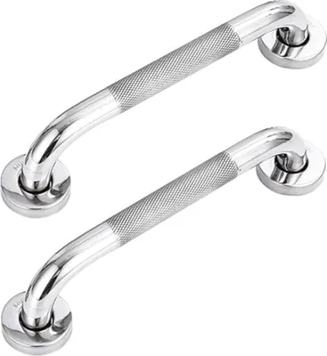 Produktbild von 2 Stück Haltegriff Dusche Edelstahl 304 mit Gerändelte Fläche,60cm Haltegriffe für Senioren, Duschgriff für Badewanne, WC, Badezimmer, Küche, Treppen-Handlauf