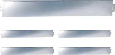 Produktbild von Relaxdays Rasenkante, 5er Set, HxB: 15 x 100 cm, Stahl, flexible Beeteinfassung, Umrandung für Beet & Rasen, silber